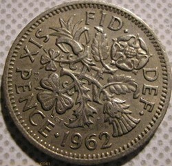 Elizabeth II - 6 Pence 1962 - UK