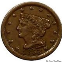 1853 Braided Hair Half Cent