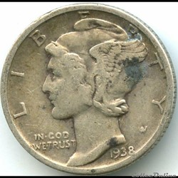 1938 Dime
