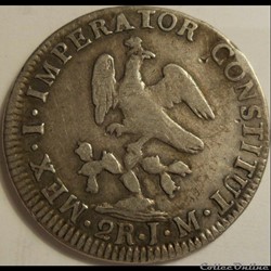 México - 2 Reales 1823 - Emperor Agustin Iturbide I