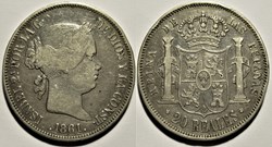 1861 Madrid - 20 Reales - Isabel II de España
