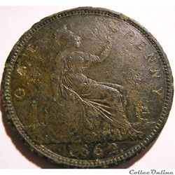 Victoria - One Penny 1862 - Kingdom of Great Britain