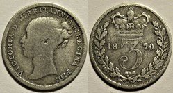 Victoria - 3 Pence 1870 - Kingdom of Great Britain