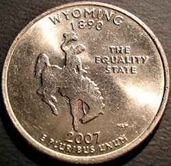 2007 D Quarter Dollar - Wyoming State