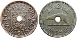 Christian X of Denmark - 25 Øre 1926 - Greenland (var)