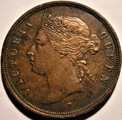 Victoria - One Cent 1872 Heaton - Straits Settlements, Malaysia