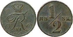 Frederik VI Denmark - ½ Rigsbankskilling 1838 (2)