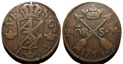 Sweden, King Adolf Fredrik - 2 Öre 1764