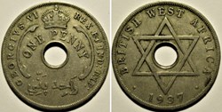 George VI - One Penny 1937 - West Africa