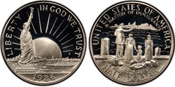 Statue of Liberty Centennial 1886 - Half Dollar 1986 San Francisco