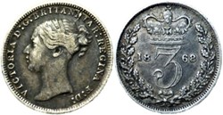 Victoria - 3 Pence 1868 - Kingdom of Great Britain