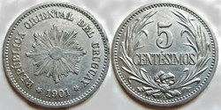 Uruguay - 5 Centésimos 1901 A