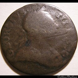 1772 Half Penny No Regal - George III of Great Britain (ex.3)