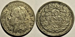 Wilhelmina of Nederland - 10 Cents 1936