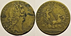 Louis XIV - c.1700 Jeton Aurora, Late Cuncta Profundit (var.)