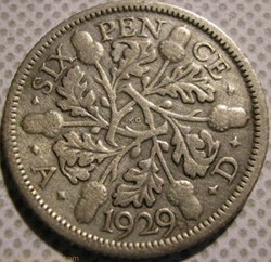 George V - 6 Pence 1929 - Great Britain