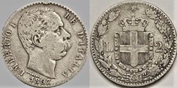 1897 Regno d'Italia, 2 Lire, Roma - Umberto I