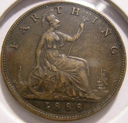 Victoria - One Farthing 1888 - Kingdom of Great Britain
