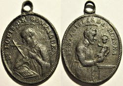 Saint Louis de Gonzague & St. Stanislas de Kostka - Médaillon XVIIIe