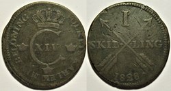 Sweden - Carl XIV Johan - 1 Skilling 1828