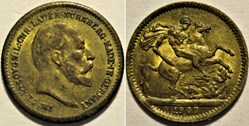 Edward VII - Imitation Half Sovereign, Nürnberg Token 1902 - United Kingdom