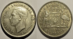 George VI - One Florin 1946 Melbourne - Australia