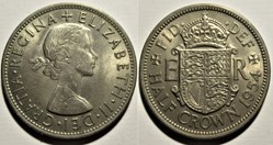 Elizabeth II - Half Crown 1954