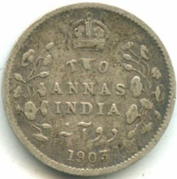 Edward VII - Two Annas 1903 - British India