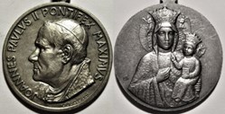 Joannes Paulus II Pontifex Maximus - Madonna with Child Jesus Medal - Vatican