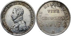 Friedrich Wilhelm III - 1/6 Thaler 1817 - Kingdom of Prussia