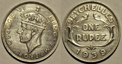 George VI - One Rupee 1939 - Seychelles (ex.2)