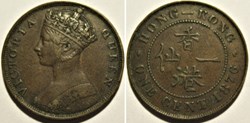 Victoria - One Cent 1876 - Hong-Kong