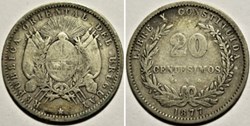 Uruguay - 20 Centesimos 1877 A (ex.2)