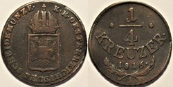 Franz I - 1/4 Kreuzer 1816 Wien, Austrian Empire