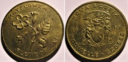 Nova Scotia 1867 - Provincial Arms and Flowers 1965-68, Shell Oil Token