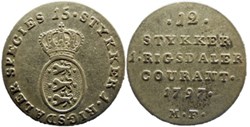 Christian VII - 1/15 Specie Daler 1797 Denmark