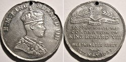 Edward VIII - Coronation Medal 1937 at Westminster Abbey, UK