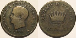 1808 Regno d'Italia, 3 Centesimi Venezia - Napoleone I
