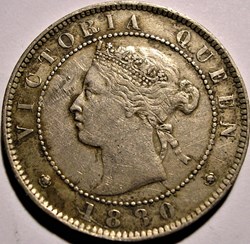 Victoria - Half Penny 1880 - Jamaica Island