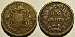 Peru - 2 Centavos 1864, Lima