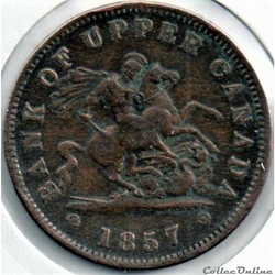 Upper Canada - 1857 One Penny Bank Token, St. George