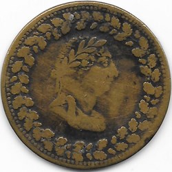 George III - HalfPenny Token 1812 - Imitation Tiffin's commerce