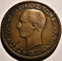 George I of Greece - 10 Lepta 1870 BB (ex.2)