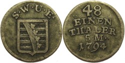 Karl August - 1/48 Thaler 1794 - Duchy of Saxe-Weimar-Eisenach