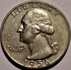 1956 Denver Quarter Dollar - Error Repunched & Double Die