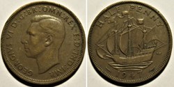 George VI - Half Penny 1947 - UK