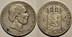 Willem III of Nederland - 1 Gulden 1863