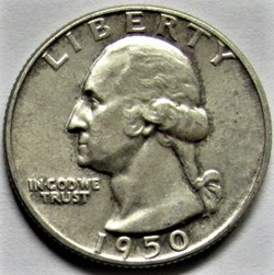 1950 Quarter Dollar - Doubling Reverse