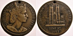 Elizabeth II - Medallion 1953 Coronation at Westminster - UK (ex.2)
