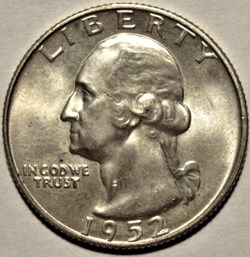 1952 Denver Quarter Dollar